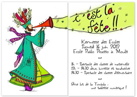 carte invitation kermesse